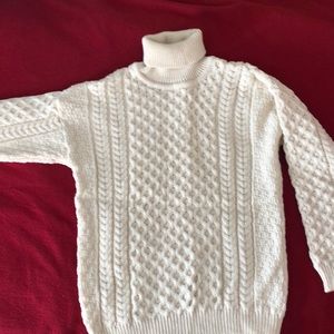 Arancrafts Irish Wool Fisherman Sweater Lg